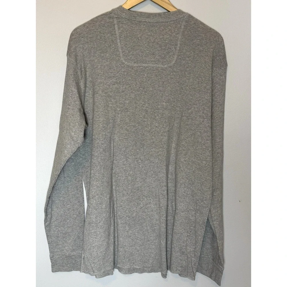 Levi's Long Sleeve Henley T-Shirt Men's Size 2XL Gray Camping Hiking Soft Cotton
